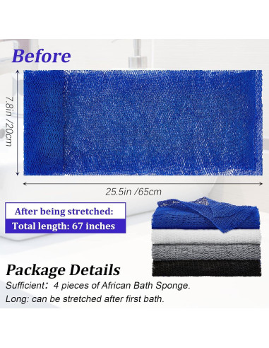 4 Esponjas de Red Exfoliante Boao para Baño - Nylon Grande