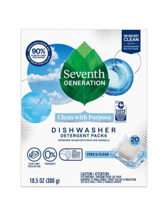 Detergente Natural para Lavavajillas Seventh Generation 45 Unidades - Aroma Libre y Claro
