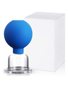 Taza de Ventosas Facial Nuanchu de Vidrio Azul 3.81 cm