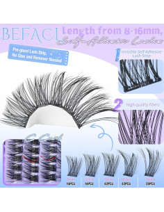 Kit de Pestañas Autoadhesivas BEFACL 8-16mm Wispy 2