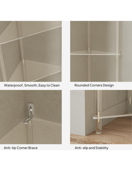 Estante de Esquina Acrílico Eglaf 5 Niveles 29.7x135.6 cm