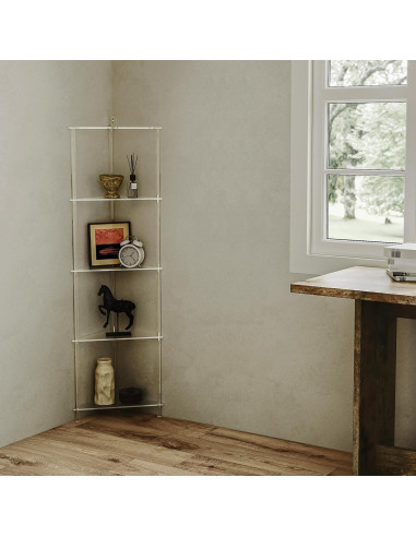 Estante de Esquina Acrílico Eglaf 5 Niveles 29.7x135.6 cm