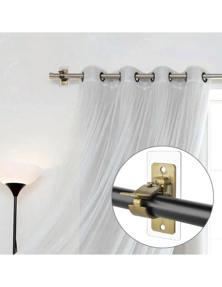 Goabroa Soportes Autoadhesivos para Varillas de Cortina 20 PCS