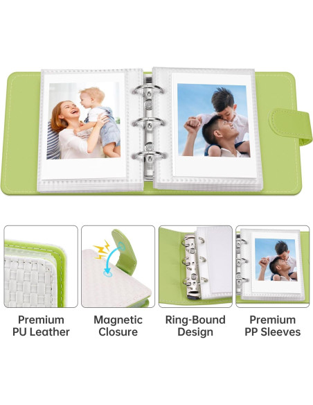 Paquete de 2 Álbumes de Fotos Mini Aphlos 40 Páginas Patrones