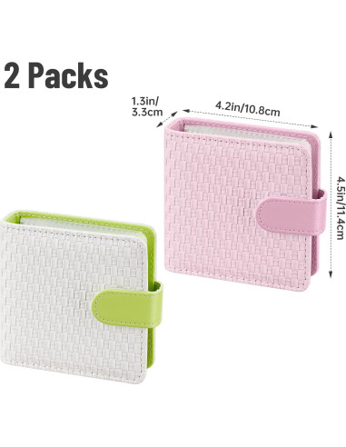 Paquete de 2 Álbumes de Fotos Mini Aphlos 40 Páginas Patrones