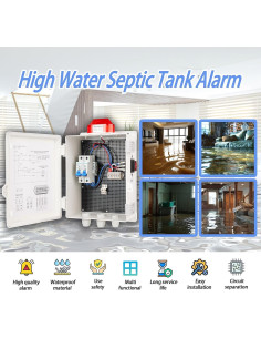 Panel de Control de Alarma de Agua Zelinhol 110dB IP67 2