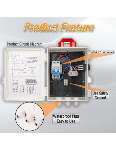 Panel de Control de Alarma de Agua Zelinhol 110dB IP67 Panel de Control de Alarma de Agua Zelinhol 110dB IP67