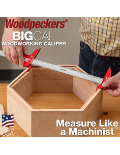 Calibrador de Carpintería Woodpeckers BigCal 24" (600mm) Precisión 2