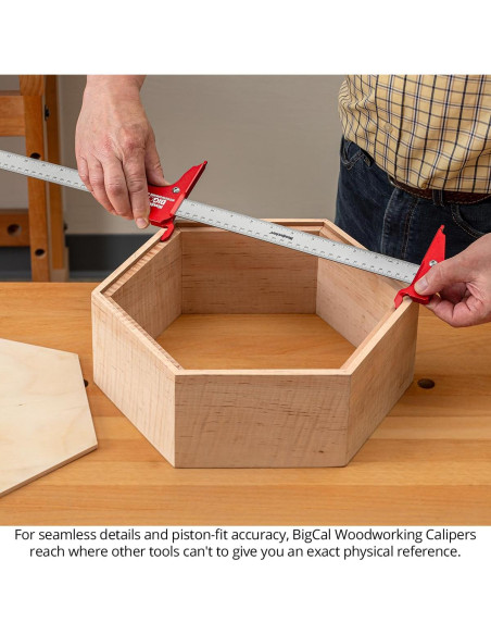 Calibrador de Carpintería Woodpeckers BigCal 24" (600mm) Precisión