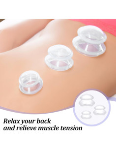 Juego de 6 Ventosas de Silicona Wanheart para Masaje 2