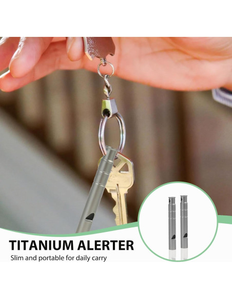 Silbato de Emergencia Titanio mgmooa 2 Pcs 120dB Impermeable