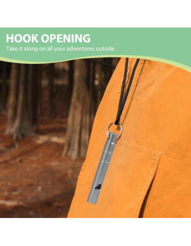 Silbato de Emergencia Titanio mgmooa 2 Pcs 120dB Impermeable