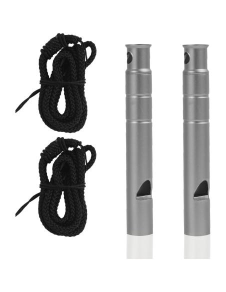 Silbato de Emergencia Titanio mgmooa 2 Pcs 120dB Impermeable