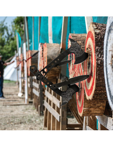 Conjunto de 3 Hachas de Lanzamiento Fogein con Funda de Nylon