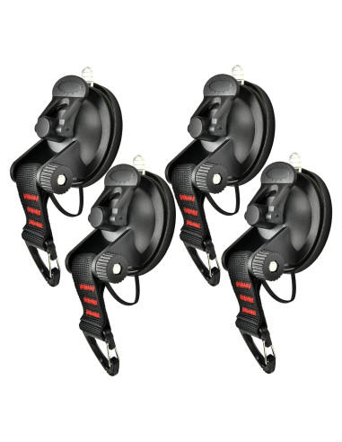 4 Piezas Ventosas de Alta Resistencia Pioleackflew para Camping