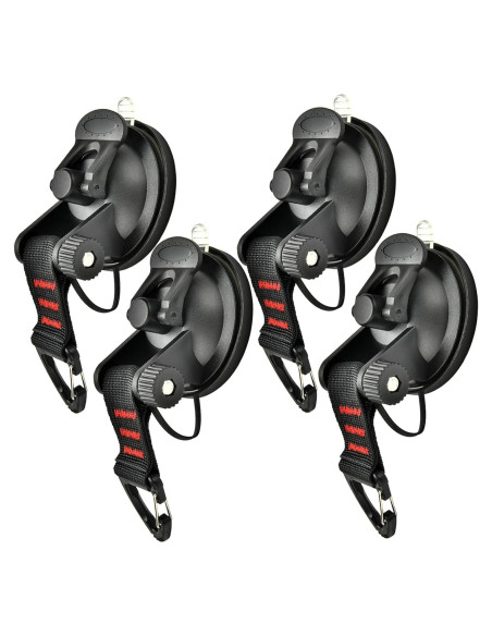 4 Piezas Ventosas de Alta Resistencia Pioleackflew para Camping