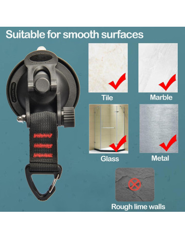 4 Piezas Ventosas de Alta Resistencia Pioleackflew para Camping