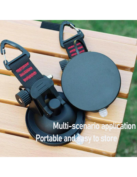 4 Piezas Ventosas de Alta Resistencia Pioleackflew para Camping