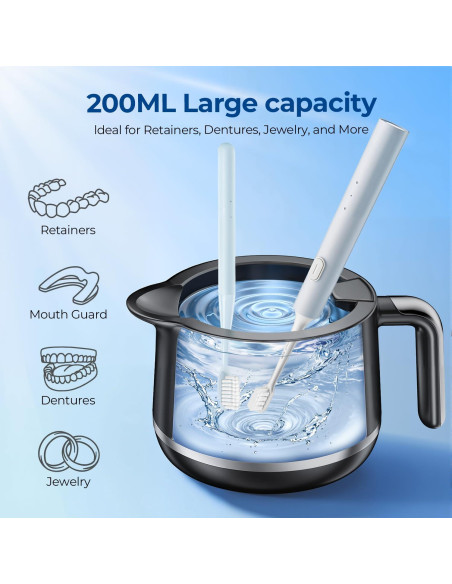 Limpiadora Ultrasónica de Retenedores GYNHD 200ml 45kHz 5 Modos