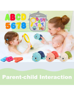 Juguetes de baño educativos YYMHMF - Conjunto ABC para 1-3 años 2