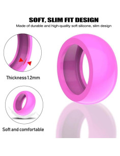 Paquete de 4 fundas de silicona BO&DQQ para Oura Ring 2