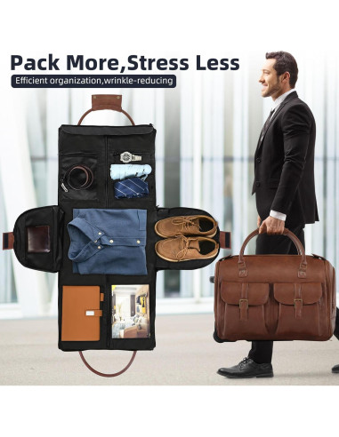 Bolsa Duffle con Ruedas Shopsource Marrón Vintage 53.4x36.1x39.1cm