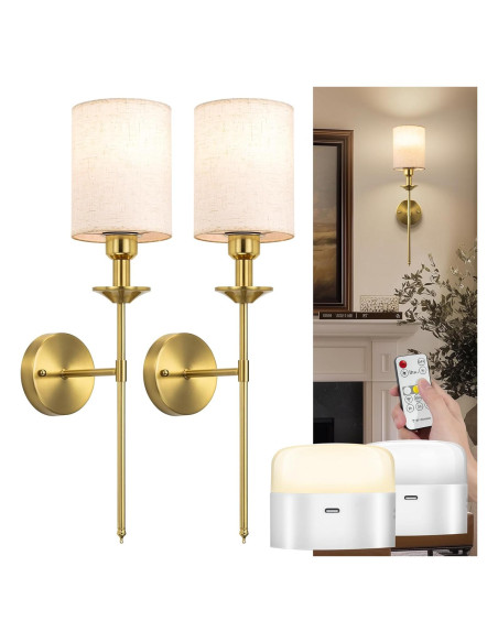 Aplique de Pared Inalámbrico NookNova 13000mAh Juego de 2