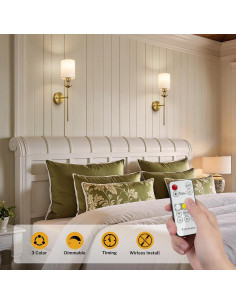 Aplique de Pared Inalámbrico NookNova 13000mAh Juego de 2 2