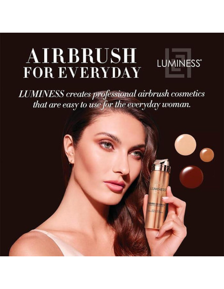 Kit de Maquillaje Airbrush LUMINESS - Base, Primer y Brocha Kit de Maquillaje Airbrush LUMINESS - Base, Primer y Brocha