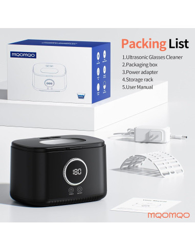 Limpiador Ultrasónico de Joyas MQOMQO 600ml 5 Modos