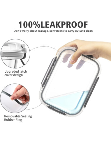 Juego de 24 Contenedores de Almacenamiento de Vidrio S Salient