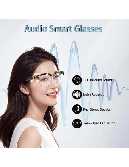 Gafas Inteligentes BLESSOURCE con Audio Bluetooth y Lentes UV400