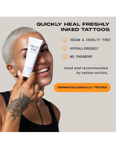 Crema de Cuidado Posterior para Tatuajes Stories & Ink 60 mL