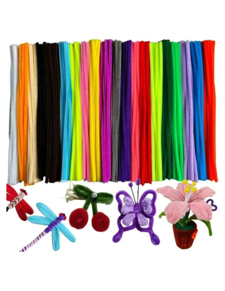200 Limpiapipas Multicolores para Manualidades DIY 30 cm
