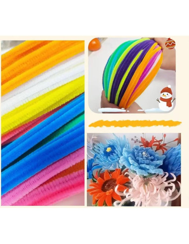 200 Limpiapipas Multicolores para Manualidades DIY 30 cm