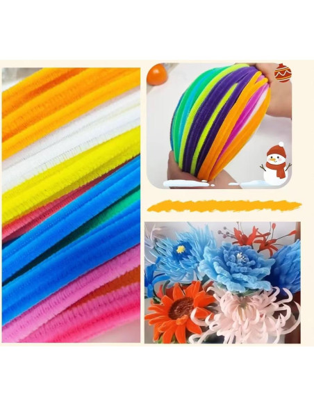 200 Limpiapipas Multicolores para Manualidades DIY 30 cm