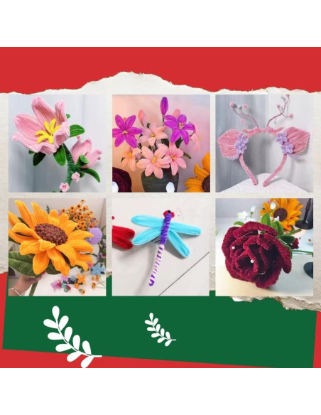 200 Limpiapipas Multicolores para Manualidades DIY 30 cm