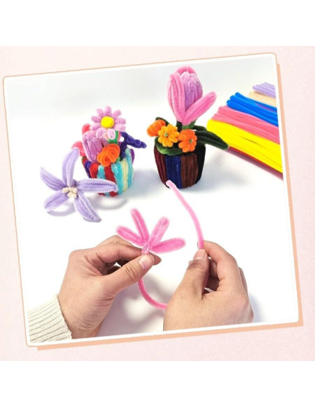 200 Limpiapipas Multicolores para Manualidades DIY 30 cm