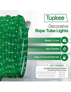 Luces de Cuerda LED Tupkee Verde 7.3m 144 Bombillas IP65 2