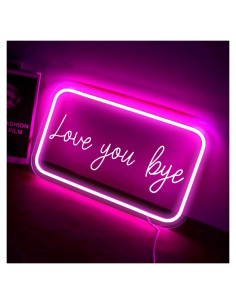 Señal de Neón LED qbanziou 'Te Amo Adiós' 40.89x24.64cm