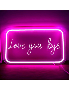 Señal de Neón LED qbanziou 'Te Amo Adiós' 40.89x24.64cm 2