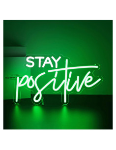 Letrero Neón Mantente Positivo LED para Decoración de Pared
