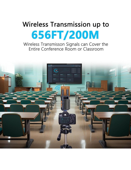 Receptor HDMI Inalámbrico 4K BovBox 097RX, 200m, Negro