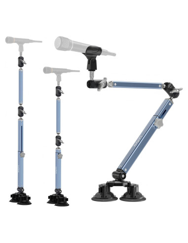 Brazo de Micrófono Ajustable 360 Aluminio Azul 1.5 kg