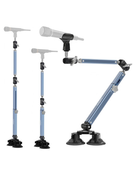 Brazo de Micrófono Ajustable 360 Aluminio Azul 1.5 kg