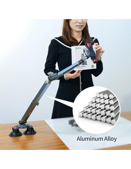 Brazo de Micrófono Ajustable 360 Aluminio Azul 1.5 kg