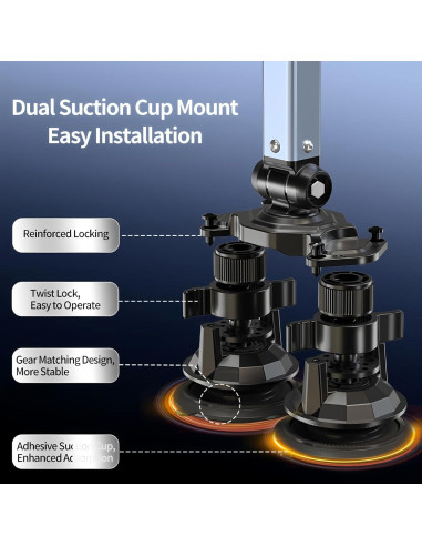 Brazo de Micrófono Ajustable 360 Aluminio Azul 1.5 kg