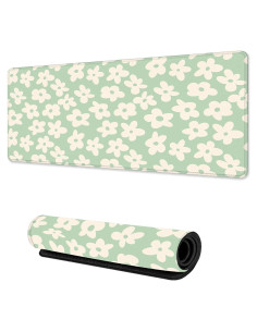 Alfombrilla de Escritorio TUBAMQ 80x40cm Flor Margarita Vintage