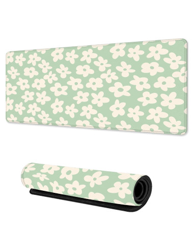 Alfombrilla de Escritorio TUBAMQ 80x40cm Flor Margarita Vintage