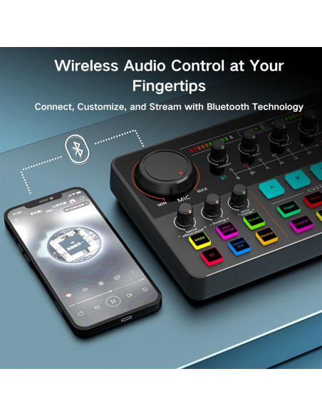 Mezclador de Audio HOSONGIN P300 - Interfaz USB con Efectos